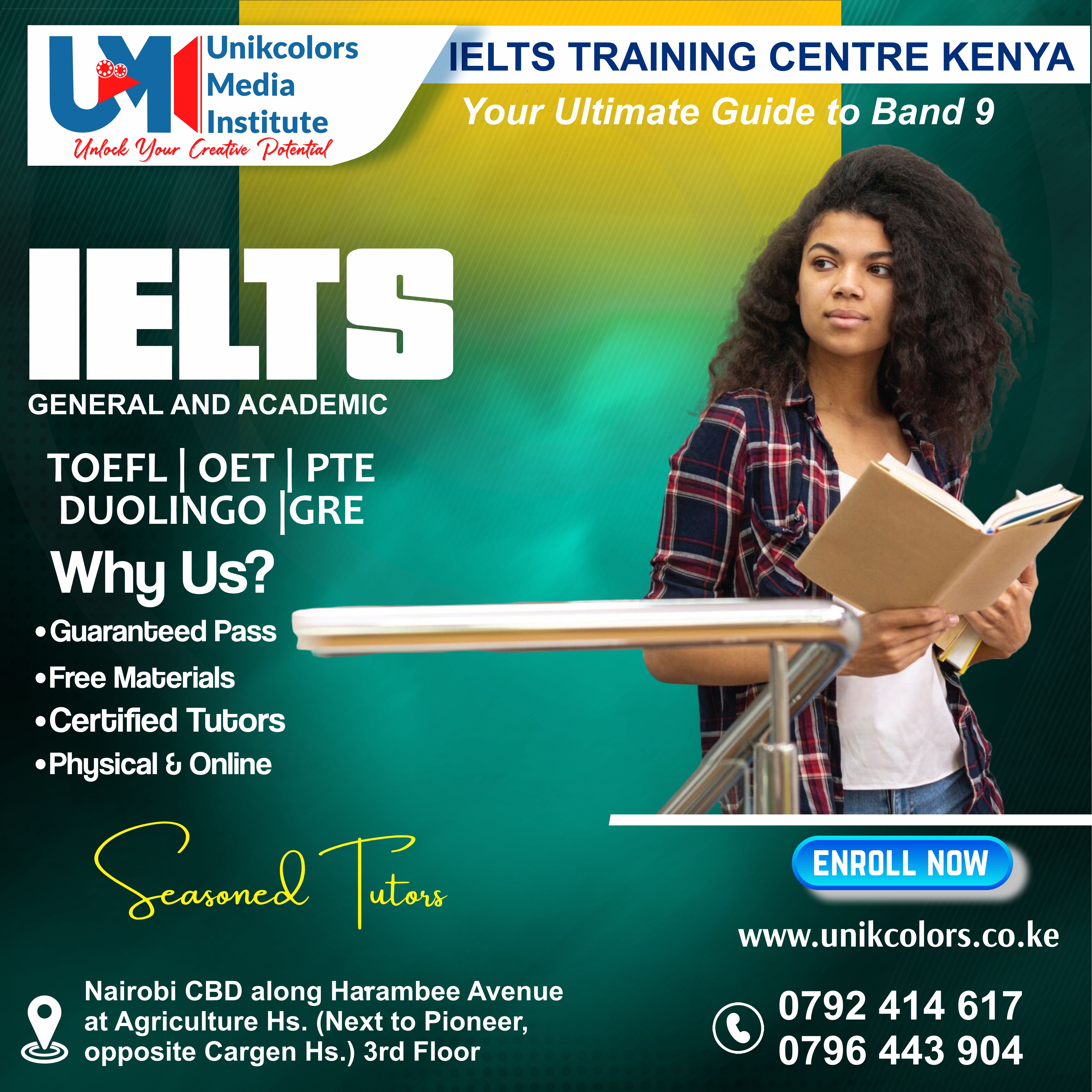IELTS TRAINING CENTRE KENYA - IELTS PREPARATION | OET | TOEFL | PTE | GRE | DUOLINGO